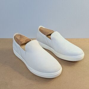 Roots | Pale Grey Cabin Loafers, Leather Slip On Shoes, Size 7
